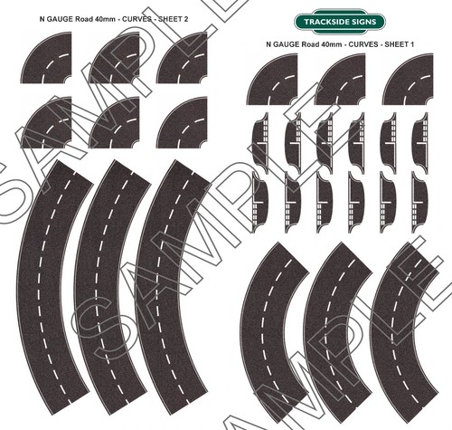 Curved road layout gauge - n,