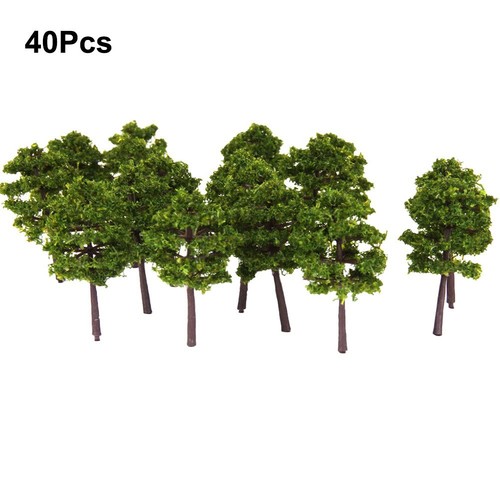 40pcs deep green model - model, trees